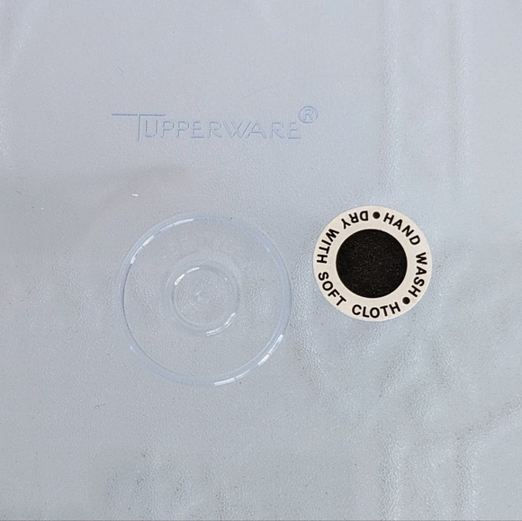 Vtg Rare Tupperware #1633 Preludio Blue Acrylic Serving Tray & 4 Stackab… - Picture 8 of 12